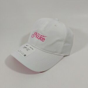 Nike - Kids - Club Dri-Fit Hat Cap - White-Pink with Bow 4-6X Child